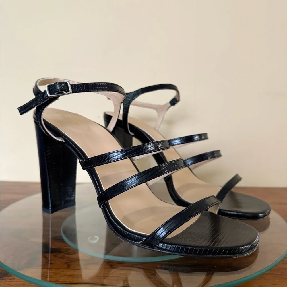 Inez Sasha heel in Black Lizard Emboss size 9.5 W - Picture 9 of 17